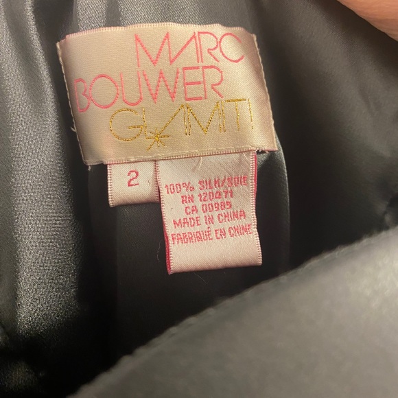 Gunmetal grey silk dress - one shoulder - Picture 5 of 5